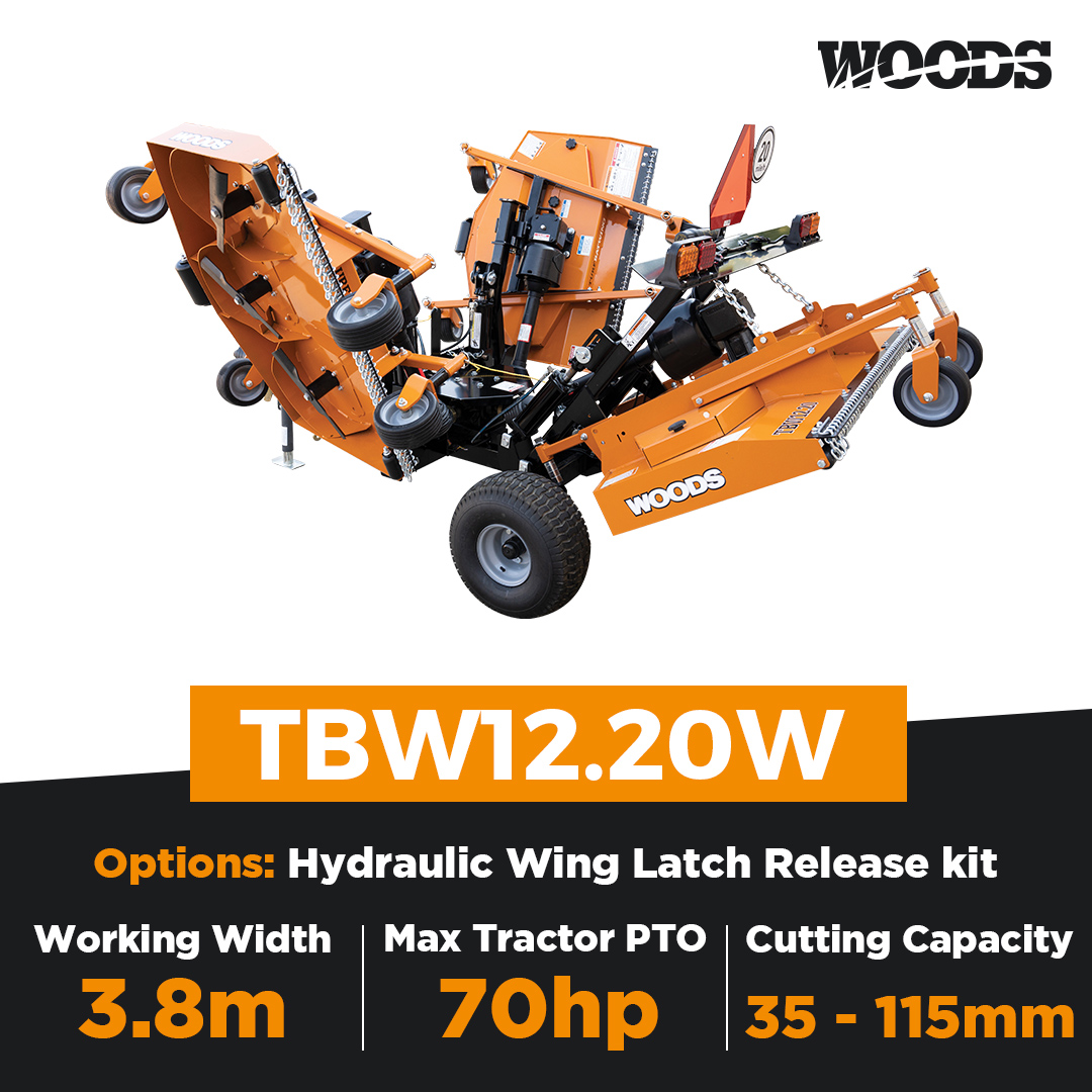Woods TBW12.20W Batwing Flex Wing Finishing Mower